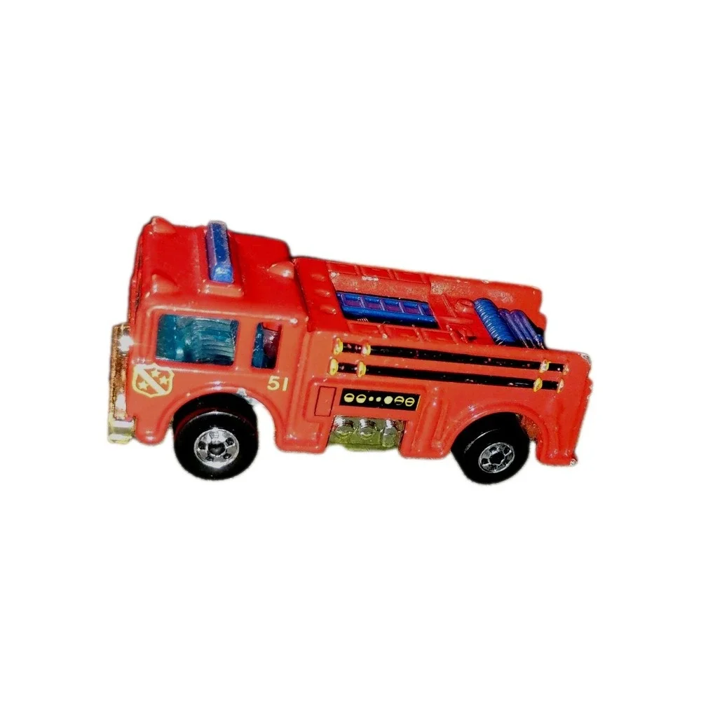 1976 Hot Wheels Fire Eater Fire Engine #51 Red 1:64 Diecast 3
